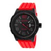 Lancaster Italy Men's Trendy Black Textured Dial Black IP Case Red Silicon OLA0479NR-RS-RS - Satovi - $89.99  ~ 77.29€