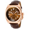 SWISS LEGEND Men's Heritage Brown Dial Rose Gold Tone IP Case Brown Genuine Leather 20434-RG-04 - Watches - $149.99 