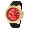 SWISS LEGEND Men's Super Shield Red Dial Gold Tone IP SS Case Black Silicone 40117-YG-05 - Relógios - $129.99  ~ 111.65€