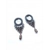 Mesh Chain Stud Earrings With Spike - Earrings - £145.00 
