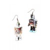 Wooden Robot Earrings - 耳环 - $30.00  ~ ¥201.01
