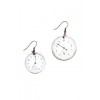 Wooden Clock Earrings - Earrings - $24.00 