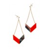 Orange Triangle Earrings - Ohrringe - $132.00  ~ 113.37€