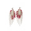 Raw Silk Bold Crystal Earrings - Earrings - $82.00 