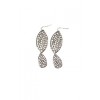 Silver Oval Earrings - Uhani - $12.90  ~ 11.08€