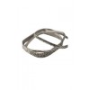 Textured Square Silver Bangle - Armbänder - $12.90  ~ 11.08€