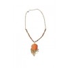 Round Feather Pendant Necklace - Necklaces - $22.90 