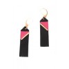 Embroidered Leather Earrings - イヤリング - $91.00  ~ ¥10,242