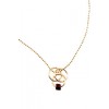 Hoop and Glass Bead Necklace - Ogrlice - $29.99  ~ 25.76€