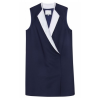 Sleeveless Tuxedo Dress - Dresses - £59.00 