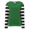 Denise Green Green striped sleeve jumper by Lavish Alice - Majice - dolge - £36.00  ~ 40.68€