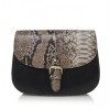 Palmer Black Snake print flap over saddle bag - Borsette - £20.00  ~ 22.60€