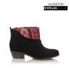 Brady Black Aztec detail ankle boot - Boots - £35.00  ~ $46.05