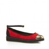 Heloise Red Metal toe cap flatform - Балетки - £30.00  ~ 33.90€
