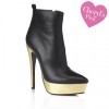 Inez Gold Platform ankle boot - Boots - £50.00  ~ $65.79