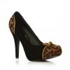 Cordelia Black Leopard print detail court shoe - 经典鞋 - £38.00  ~ ¥335.01