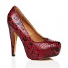 Josephine Red Snake print platform court - 厚底鞋 - £40.00  ~ ¥352.64