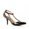 Edwina Black Studded T bar mid heel court - Classic shoes & Pumps - £35.00 