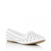 Newton White Canvas studded tab shoe - scarpe di baletto - £35.00  ~ 39.55€