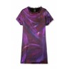 Purple Hand Painted Silk Dress by Draw In Light - Dresses - $448.50 