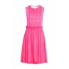 Fluoro Pink Lace Sleeveless Dress by MSGM - 连衣裙 - $502.50  ~ ¥3,366.92
