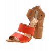 Siren Goldie Orange Leather/tan Leather - Women Sandals - Sandale - $139.95  ~ 120.20€