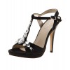 Verali Hilary Black Silk Satin - Women Sandals - Sandals - $89.95 