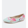 Ko Fashion Flamingo Aqua - Women Shoes - Balerinki - $50.00  ~ 42.94€