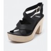 Mollini Lexico Black  - Women Sandals - Plattformen - $79.98  ~ 68.69€