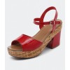 Mollini Pringle Red - Women Sandals - Platforme - $79.98  ~ 68.69€