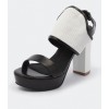 Mollini Pratt Black / White - Women Sandals - Piattaforme - $84.98  ~ 72.99€