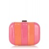 Stripe Bubblegum Clutch - Clutch bags - $50.00  ~ £38.00