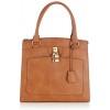 Pocket Front Padlock Shopper - Hand bag - $66.00 