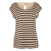 Stripe Broderie Back T-Shirt - T-shirts - $40.00 
