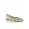 Cut Out Leather Ballerina - Flats - $63.00 