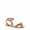 Studded Bow Leather Sandal - Sandals - $46.00 