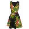 Fluro Floral Skater Dress - Obleke - $105.00  ~ 90.18€