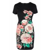 Neon Rose Print Dress - Kleider - $90.00  ~ 77.30€