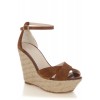 Suede Crossover Wedge - Wedges - $82.00 