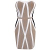 Hourglass' Tri-Tone Strapless Bandage Dress - Dresses - £114.99 