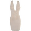 Vanessa' Nude V Backless Bandage Dress - sukienki - £109.99  ~ 124.30€