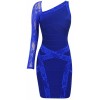 India' Cobalt Blue Lace Bandage Dress - Dresses - £130.00  ~ $171.05