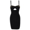 Savannah' Black Studded Bandage Dress - ワンピース・ドレス - £99.99  ~ ¥14,807