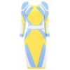 Sabina' Yellow, Blue & White Backless Bandage Dress - Obleke - £99.99  ~ 113.00€