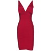 Jade' Wine Red V-Neck Body Con Dress - Платья - £109.99  ~ 124.30€