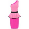 Claudia' Pink One Shoulder Bandage Dress - Dresses - £120.00  ~ $157.89