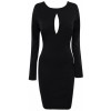 Carmen' Black Lace Up Bodycon Dress - Dresses - £110.00 