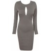 Carmen' Stone & Black Lace Up Bodycon Dress - Dresses - £110.00  ~ $144.73