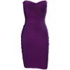 Kimmy Adelisa' Deep Purple Strapless Body Con Dress - Kleider - £89.99  ~ 101.70€