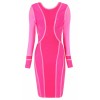 Tara' Pink Mesh Longsleeve Bandage Dress - Obleke - £120.00  ~ 135.61€